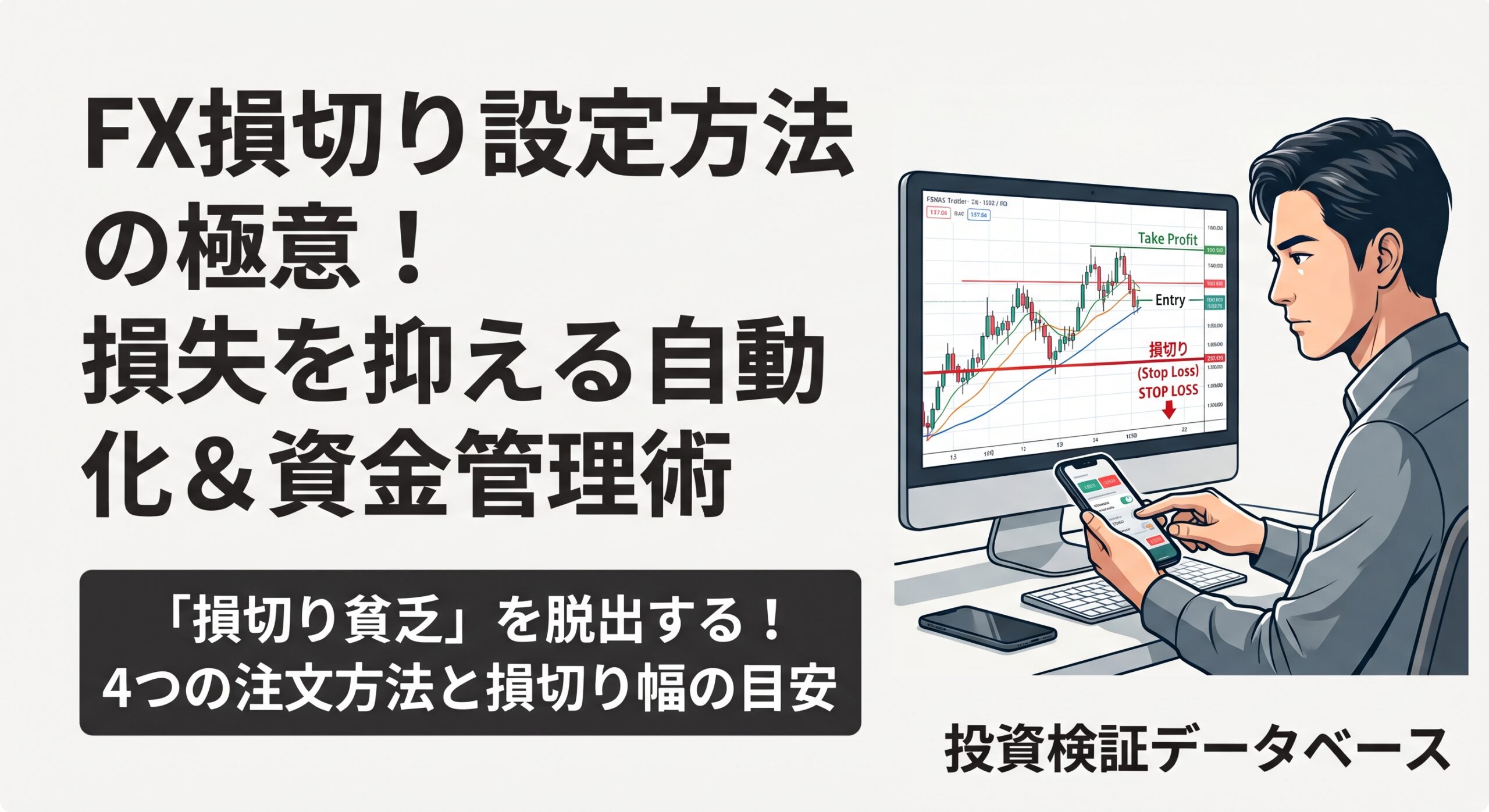 「損切りするから負ける」って本当？FX損切り設定方法の極意を徹底解説！アイキャッチ画像